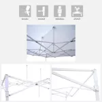 Luckyfriend, 2x3 meters folded tent, special thick white frame + 800D thick canvas, select 8 colors, folding tent, folding tent, flea market