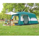 Tent camping Two rooms and one living room Must be built by yourself Tent sleeping 8_12