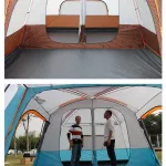 Tent camping Two rooms and one living room Must be built by yourself Tent sleeping 8_12