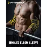 Welstore Fittergear Bundle Elbow Sleeve Knee Wraps, knee strap and elbow Protect the knees and elbows while exercising.