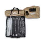 5 dome tent, 2 doors, 2 windows+fly Sheet+Awning in front, code 311259