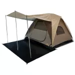 5 dome tent, 2 doors, 2 windows+fly Sheet+Awning in front, code 311259