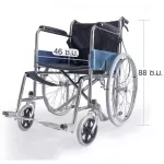 TAVEL [Talen], the patient's cart, Fic-211, chromium plated steel, PVC cushion, foldable, hand brakes and wheel brake