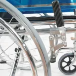 TAVEL TAVE FIC-215B, a wheelchair wheelchair, chromium plated steel, PVC cushion, removing the staff and feet