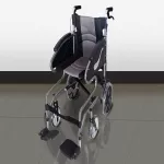 Aluminum trolley, foldable, small wheel, modern design, lightweight aluminum wheelchair