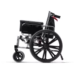 KARMA, aluminum wheelchair, can be leaned. Model KM-5000 Reclining Foldable Aluminum Wheelchair.