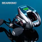 Bearking 8.01 6 + 1BB Baitcasting Reel 10 kg. Power Low Profile Line Counter Digital Gear Gear Display