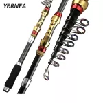 Yernea, short fishing rod, Telescopic ROD 99% carbon 1.8-3.6m spinning telescopic fishing tackle spinning rod