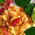 Scripts Corn Tumyum Tom Yum Kaffir Leader, Dried Chili, Mae Luan, Crispy, Delicious