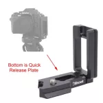 L-Shaped Split Type Quick Release QR Plate Base Metal Camera Tripod Mount Clamp Grip Bracket Holder for Olympus E-M10/E-M10II/E-M10III Series Camera