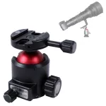 Heavy-Duty Tripod Ball Head Ballhead with Panning Base Panoramic Clamp Compatible with RRS / Arca-Swiss Fit Quick Release Plate for Large Camera