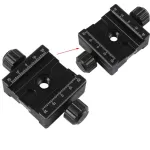 Two-sided metal clamps are suitable for 39 mm. Arca-Swiss, fast ball camera stand.