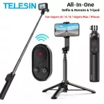 TELESIN Wireless Bluetooth Remote Control Selfie Stick Tripod สำหรับ GoPro Hero 10 9 8 Max mobile Phone iPhone 13