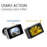 Macro lenses and fishes for DJI OSMO Action 15x Macro & 180 Degree Fisheye Lens Filter