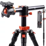 K & F แนวคิด TM2515T มืออาชีพ 60 นิ้วกล้องขาตั้งกล้องแนวนอนอลูมิเนียมขาตั้งกล้อง Monopod กับ 360 องศาหัวบอลที่วางจำหน่ายจานด่วนสำหรับกล้อง DSLR