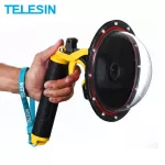 TELESIN 6 '' โดมพอร์ตฝาปิดเลนส์เคสกันน้ำ Trigger Grip Dome สำหรับ GoPro Hero 4 Hero 3 3 + อุปกรณ์เสริมการถ่ายภาพ