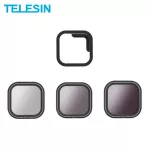 Telesin ND8 ND16 ND32 ND Filter filter set for GOPRO HERO 8 lens, black action camera, accessories