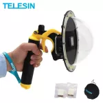 Telesin 6 '' Dome Port 30m Waterproof Case Housing for Gopro Hero 5 Black 6 7 Hero 8 3+ 4 Trigger Dome Cover Lens Accessories