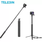 TELESIN 90 ซม. คาร์บอนไฟเบอร์ที่เบาที่สุด Selfie Stick ขาตั้งกล้องอลูมิเนียมอัลลอยด์สำหรับ GoPro Hero 5 6 7 8 สำหรับ DJI Osmo Action กล้อง Ac