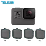 TELESIN 4 Pack ND CPL Fiter ชุดเลนส์ Protector ND4 ND8 ND16 CPL Filter สำหรับ Gopro Hero 5 6 7 Black Hero 7 อุปกรณ์เสริมกล้อง