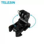 TELESIN 360 องศาหมุน J Hook Buckle พื้นผิวแนวตั้งสำหรับ GoPro Xiaomi Yi สำหรับ DJI Osmo Action SJCAM EKEN กล้อง