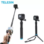 Telesin 6 in 1 aluminum alloy, extended, Selfie Stick + removable camera stand, telephone placed for GoPro SJCAM Xiaomi Yi Camera