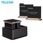 Telesin 2Pack 1300mAh Battery and 3 slots Charger with Type C cable for DJI Osmo Action Battery set