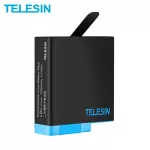 TELESIN 3 แบตเตอรี่ + กล่องสำหรับ GoPro Hero 8 7 6 Hero 5 สีดำแบตเตอรี่ทดแทน 3.85V 1200mAh แบตเตอรี่อุปกรณ์เสริม