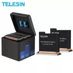 TELESIN 3 แพ็คแบตเตอรี่ + 3 ช่องชาร์จอัจฉริยะ 2 ช่องเก็บการ์ด TF สำหรับ DJI Osmo อุปกรณ์เสริมกล้องแอ็คชั่น