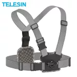 Telesin, front chest strap, back pair of strong flexibility for GoPro for Xiaoyi Osmo Action, original camera accessory