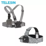 Telesin Double Mount Skidproof neck strap. Strong flexibility adjustment for GoPro Osmo Action for Insta360 Accessories.