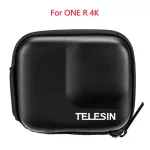TELESIN กระเป๋ากล้องขนาดเล็กฝาครอบป้องกันกระเป๋าใส่ EVA แบบพกพาสำหรับอุปกรณ์เสริม Insta360 ONE R 4K และ ONE R 360 Edition