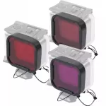 Red - Magenta - Pink Filter For Gopro Hero 7 /6 /5 Super Suit Housing, red, purple, pink filter for diving