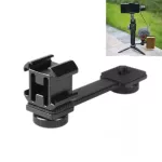 Triple Hot Shoe Mount Adapter Microphone Extension Bar for Zhiyun Smooth 4 DJI Osmo Pocket Gimbal Accessories
