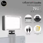 Ulanzi Cardlite 12 LED lights attached to the camera head.