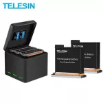 Telesin 2 Pack Battery + 3, 2 battery charger, TF card storage for DJI OSMO, accessories, action camera accessories