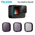 Telesin สำหรับ Gopro 9 ND8 ND16 ND32 เลนส์ชุดกรองอลูมิเนียมกรอบสำหรับ Gopro ฮีโร่ 9 การกระทำกล้อง ND เลนส์ Accessoreis