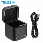 Telesin for GOPRO 9 3 ways. LED LED battery charger TF Card Storage Card Charging for GOPRO Hero 9 Black