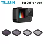 Telesin สำหรับ GoPro 9 ND8 16 32 CPL เลนส์ชุดกรองอลูมิเนียมกรอบสำหรับ Gopro ฮีโร่ 9 สีดำกล้อง ND CPL เลนส์ Accessoreis
