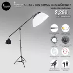 SoftBox AI-L50 with 75 cm octa softbox. Clear model with Top Angle stand high. 2.1