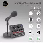 AIM desk microphone with Audio Interface V8