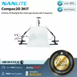 NANLITE COMPAC20 3KIT by Millionhead LED light set to high brightness Maximum brightness 1672 Lumen and 5600K temperature