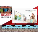 SHARP50 FULLHD 2TC50AE1X Smart SCREENMIRORING SOT+TV via Wifirouter Earphone+USB+HDMI+AV+DVD