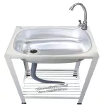 1 sink sink, 1 hole, 2 layers, 1st floor plate, 41x50x80 cm, model 512 with faucets