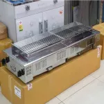 BIGSUN Grill uses smokeless gas, stainless steel, BBQ-933 XL. The stove size 45x120x25 cm. Grill size 30x97 cm.
