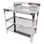 Double stove table, 2 layer stainless steel stove