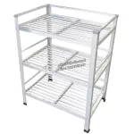 Upside down, plate rack, 3 -layer aluminum shelf, 41x60x75 cm.