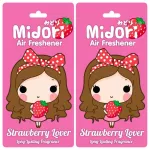 Midori Air Freshener แผ่นน้ำหอม กลิ่น Strawberry - แพค 2 ชิ้น