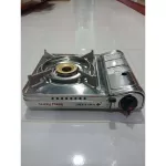 Lucky Flame LF-90SD gas stove used with canned gas. Suitable for the hiking camp