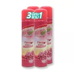 Luko Air Freshner Spray Floral 300ml. × Pack3 Luco, air -conditioned spray 300ml. Pack 3